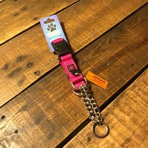 Max & Neo Chain pink reflective Medium Collar